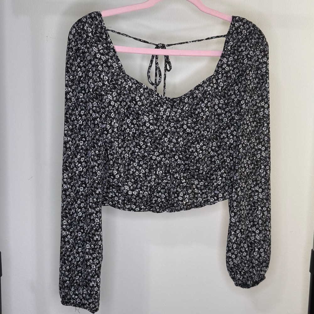 Altar’d State Boho Floral Satin Top - Cropped